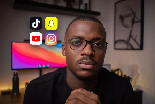 Creator filming content for social media