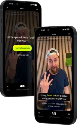 Short video reels (3–5 min) — screen from the app